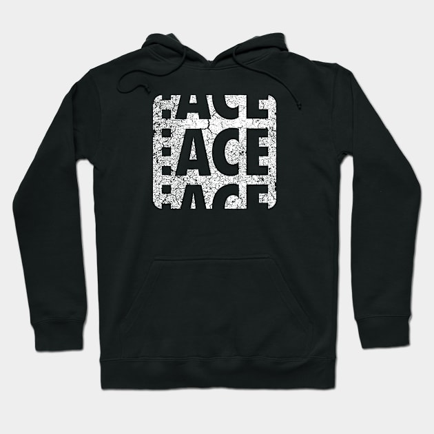 ACE Classic Distressed Rounded (Large Print) Hoodie by ACE Merch Store